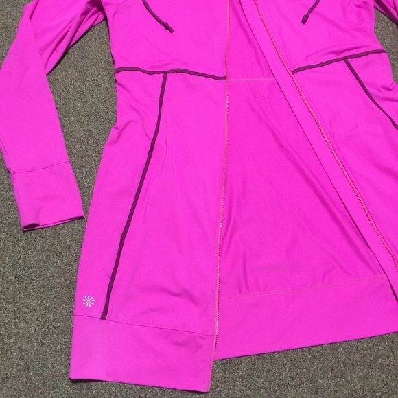 RARE❤️HOT PINK Jacket zip up long tunic dress Large or Small available - Picture 8 of 11